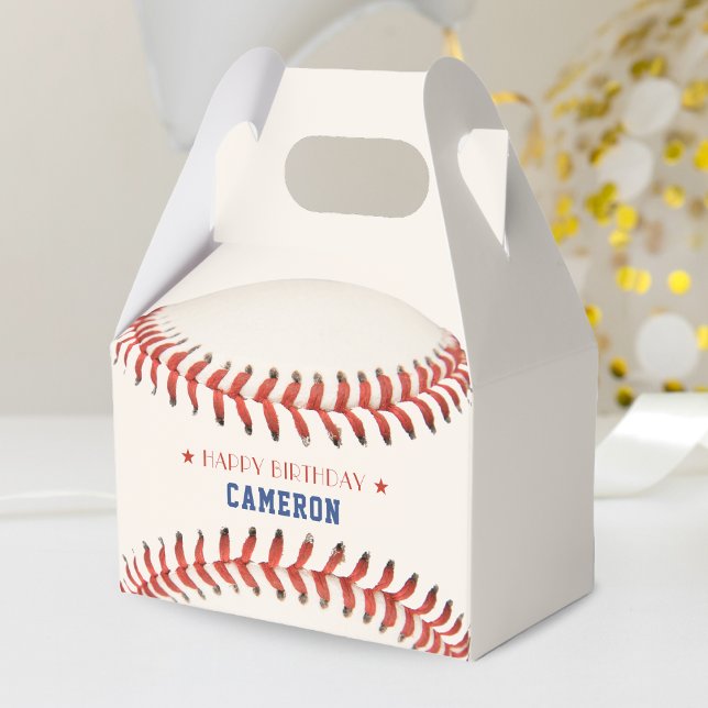 Baseball Softball Sport Happy Birthday Party Favor Boxes (Baseball Softball Sport Happy Birthday Party Favor Box)