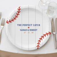 Baseball Softball Sport Heart Pinstripe Wedding