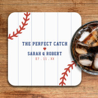 Baseball Softball Sport Heart Pinstripe Wedding