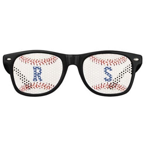 Baseball Softball Sport Monogram Retro Sunglasses