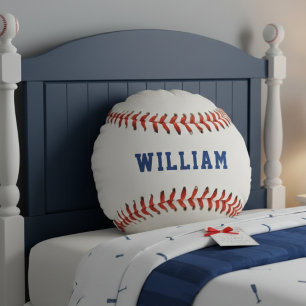 Baseball Softball Sport Name Round Pillow
