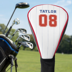 Baseball Softball Sport Pinstripe Golf Head Cover