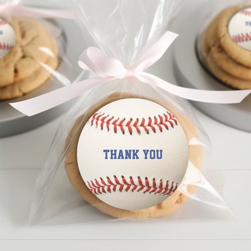 Baseball Softball Sport Thank You Classic Round Sticker