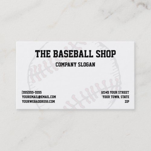 Baseball Softball Sports Theme Business Card Template