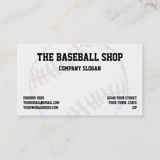 Customizable Baseball Softball Sports Theme Business Card Template