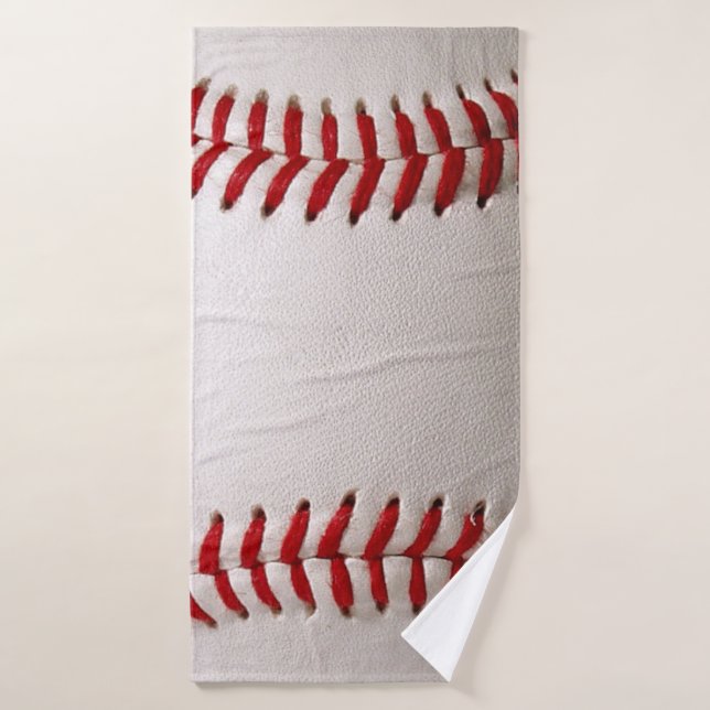 Baseball Softball Stitched Graphic - Sports Art Bath Towel (Bath Towel)