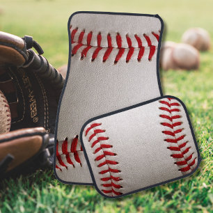 Baseball Softball Stitched Graphic - Sports Art Car Mat
