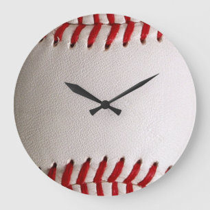 Baseball Softball Stitched Graphic - Sports Art Large Clock
