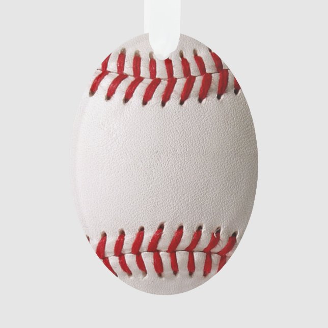 Baseball Softball Stitched Graphic - Sports Art Ornament (Front)