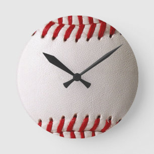 Baseball Softball Stitched Graphic - Sports Art Round Clock