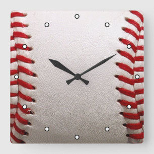 Baseball Softball Stitched Graphic - Sports Art Square Wall Clock