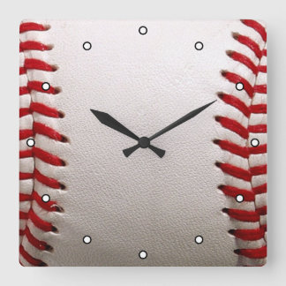 Baseball Softball Stitched Graphic - Sports Art Square Wall Clock