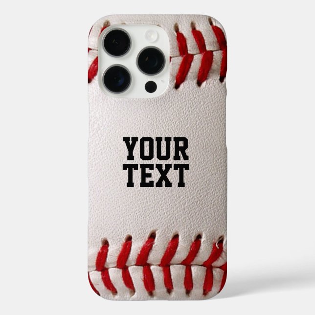 Baseball Softball Stitching Custom Text Case-Mate iPhone Case (Back)