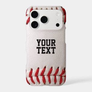 Baseball Softball Stitching Custom Text iPhone 17 Pro Case