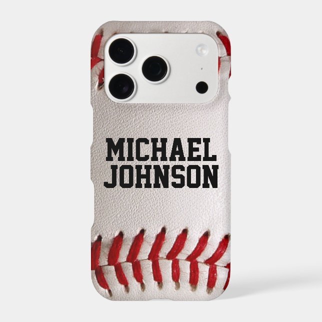 Baseball Softball Stitching Custom Text Case-Mate iPhone Case (Back)