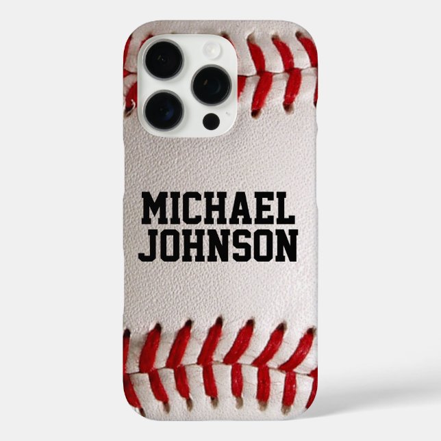 Baseball Softball Stitching Custom Text Case-Mate iPhone Case (Back)