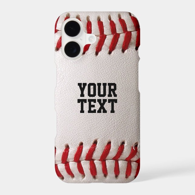 Baseball Softball Stitching Custom Text Case-Mate iPhone Case (Back)