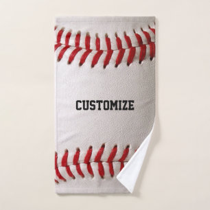 Baseball Softball Stitching Custom Text Hand Towel