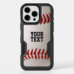Baseball Softball Stitching Custom Text iPhone 16 Pro Max Case
