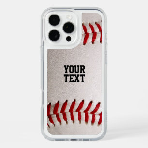 Baseball Softball Stitching Custom Text iPhone 16 Pro Max Case