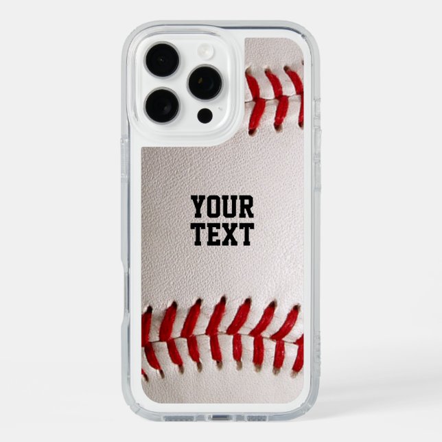 Baseball Softball Stitching Custom Text Speck iPhone Case (Front)