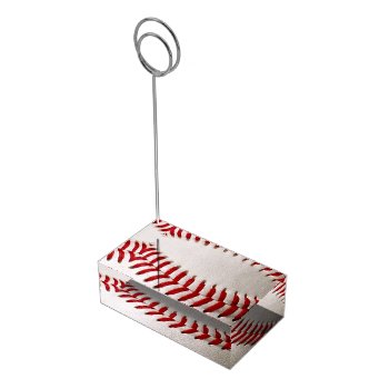 Baseball Softball Table Card Holder by FlowstoneGraphics at Zazzle