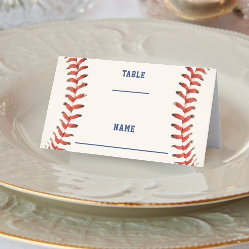 Baseball Softball The Perfect Catch Sport Wedding Place Card