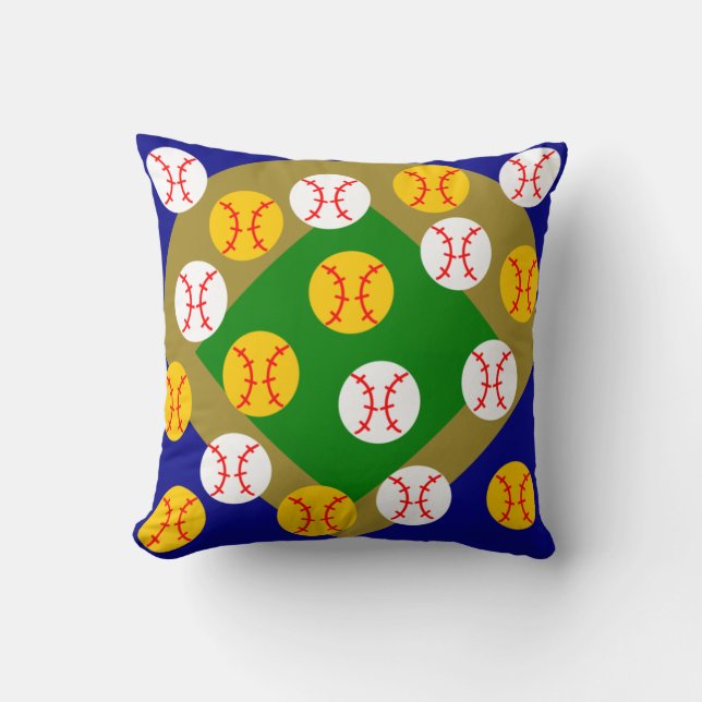 Baseball/Softball  Throw Pillow (Front)