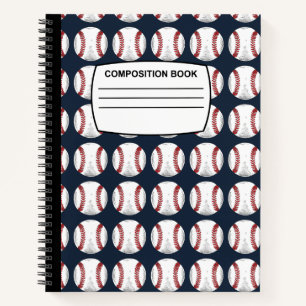 Baseball Spiral Composition Notebook