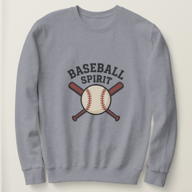 Baseball Spirit – Classic Sports Logo Design Sweatshirt (Design Front)