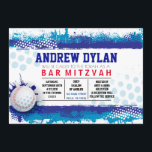 BASEBALL SPLASH Bar Mitzvah Invitation<br><div class="desc">WELCOME!!! I can personally help you with your order!  Ask me anything! EVERYTHING is customizable!  All my designs are ONE-OF-A-KIND original pieces of artwork designed by me!  All background colors,  fonts and text can changed by clicking on the CUSTOMIZE IT button.  Feel free to email me requests at:  Marlalove@hotmail.com</div>