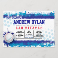 BASEBALL SPLASH Bar Mitzvah Invitation