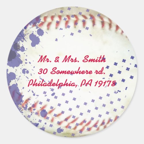 Baseball Splatter Bar Bat Mitzvah Reply sticker