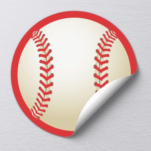 Baseball Sport All Star Birthday Baby Shower Favor Classic Round Sticker