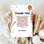 Baseball Sport Baby shower party Thank You Card<br><div class="desc">Add a touch of whimsy to your baby shower with these delightful baseball Baby Shower thank you card, Featuring a charming underwater design complete with playful sea creatures,  delicate seashells,  and elegant coral details, </div>