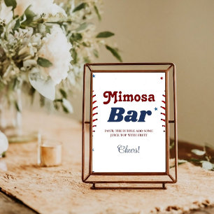 Baseball Sport Bachelorette Mimosa Bar  Sign