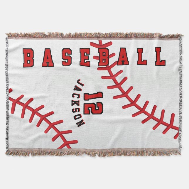 Baseball ⚾ Sport Ball Design Throw Blanket (Front)