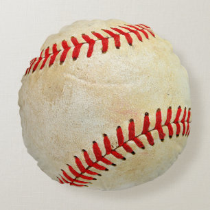 Baseball sport ball game play dirty old round pillow