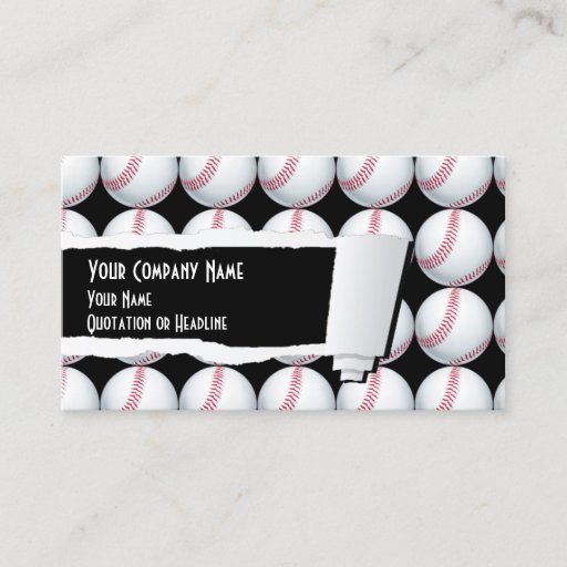 Customizable Baseball Sport Business Card