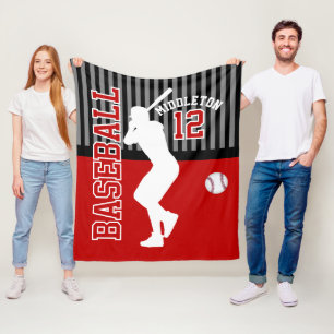 Baseball ⚾ Sport - Dark Red Fleece Blanket