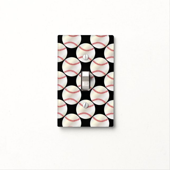 Baseball Sport Design Light Switch Cover (In Situ)