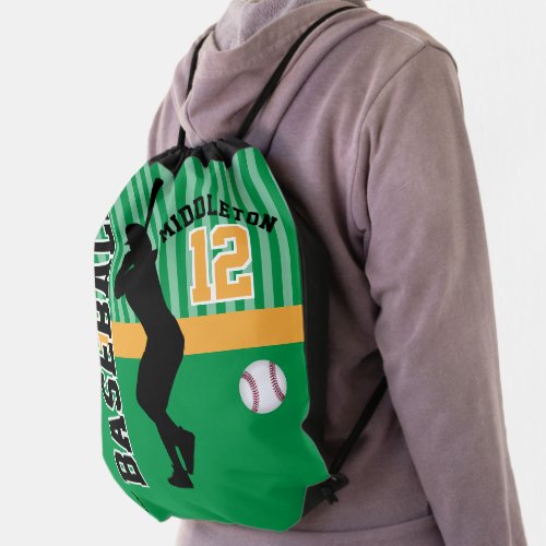Baseball Sport _ Green and Gold Backpack