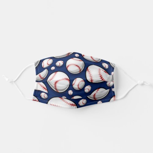 Baseball Sport Lace Balls Patern Adult Cloth Face Mask