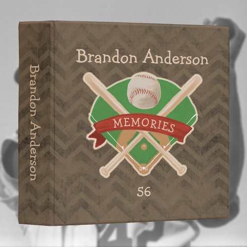 Baseball Sport Memories for Children 3 Ring Binder