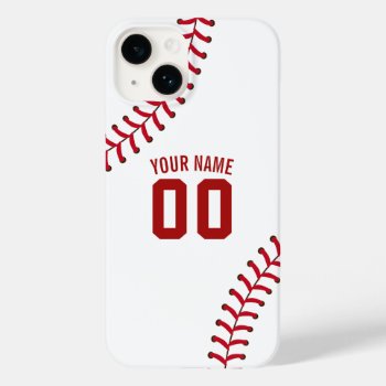 Baseball Sport Team Jersey Custom Name Case-mate Iphone 14 Case by caseplus at Zazzle
