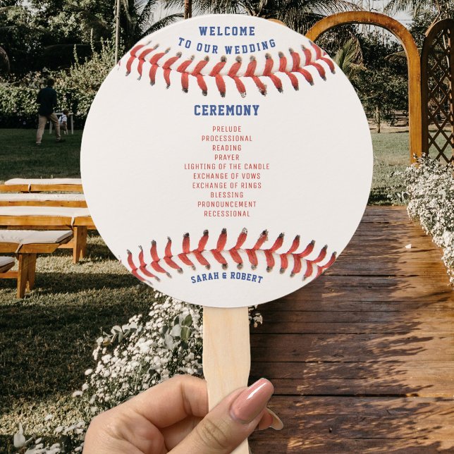 Baseball Sport Wedding Program Hand Fan (Baseball Sport Wedding Program Hand Fan
)