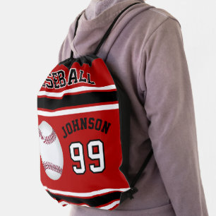 Baseball Sport with Changeable Background Drawstring Bag