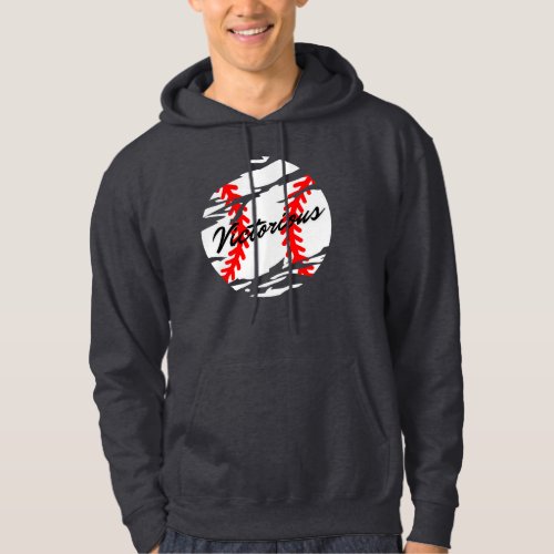 Baseball Sport with Victorious Bold Word Hoodie