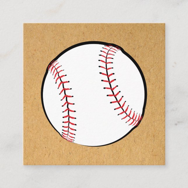 Baseball Sports Art Baseball Illustration Design Enclosure Card (Front)