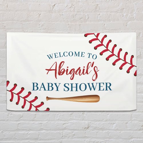 Baseball Sports Baby Shower  Banner